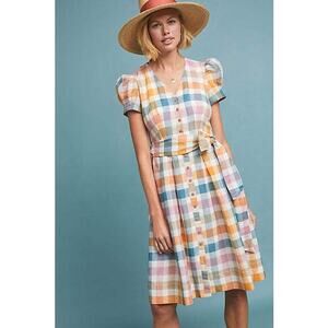 Gal Meets Glam Colorful‎ Plaid Midi Dress
